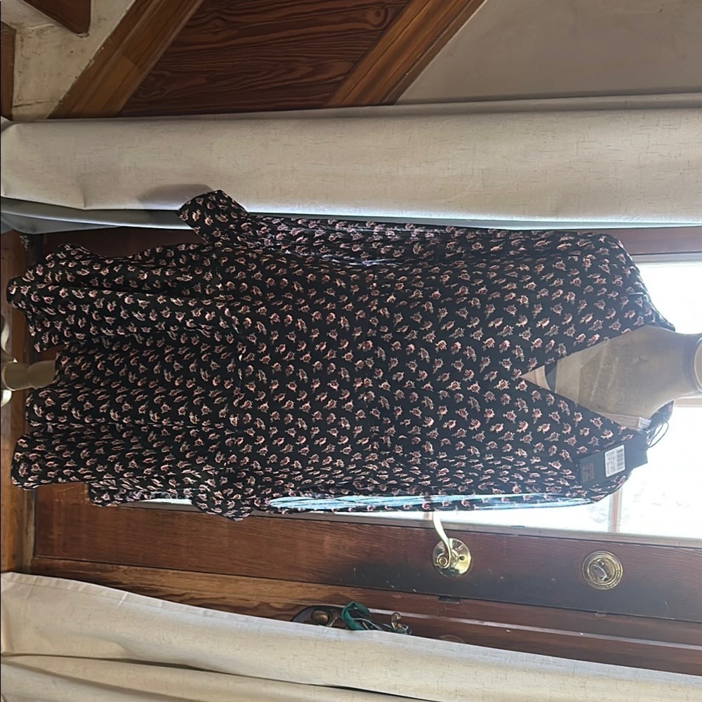 Scotch & Soda Black and Pink Floral Long Sleeve Dress - Picture 2 of 10